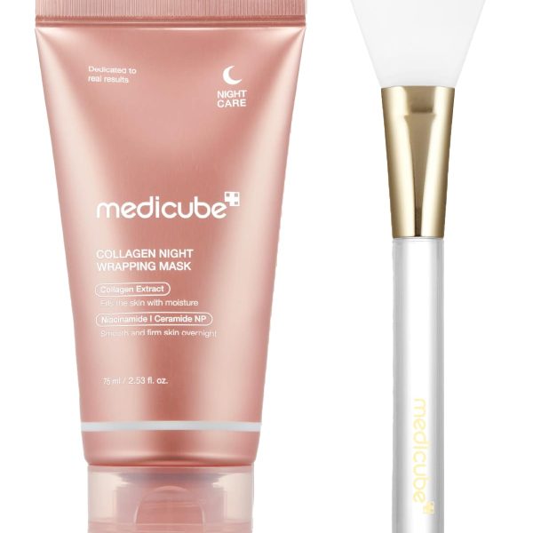 Medicube Collagen Night Wrapping Peel Off Facial Mask With Jelly Brush
